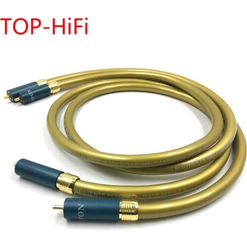 TOP-HiFi Pair Type-1 Gold Plated RCA Plug Audio Cable 2RCA Male to Male Interconnect Cable for Cardas HEXLINK GOLDEN 5-C