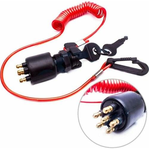 Factory Direct selling POWEROB TEC Ignition Switch Key Lanyard Kit For OMC BRP Johnson Evinrude 5005801 175974