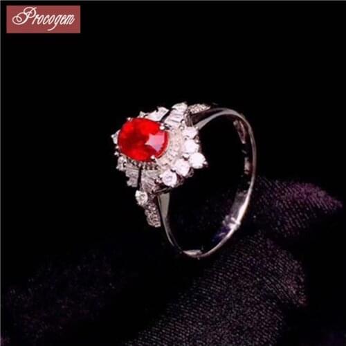 Heated Ruby rings Elegant female Rings 925 Sterling silver Wedding Party fine Jewelry engagemwnt best gifts Free Shipping #1051