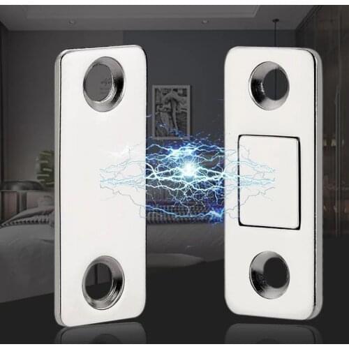 Punch-free Magnetic Door Closer Strong Cabinet Catches Wardrobe Catch Latch Magnet Furniture Cabinet Cupboard With Screws Home