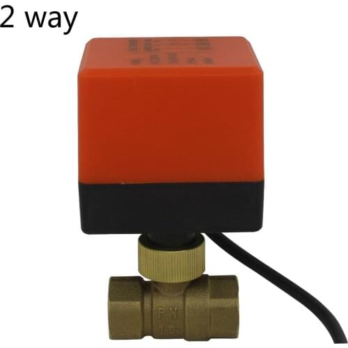 AC220V AC110V 3-Wire 2 /3way brass valve Motorized ball valve Electric ball valve DN15 DN20 DN25 DN32 90 rotation dual motors