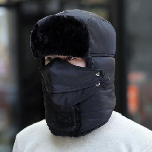 Men Winter Bomber Hats Bonnet Outdoor Cap Army Russian Hat Camouflage Skull Mask Cap Gorras Para Hombre Casquette Homme