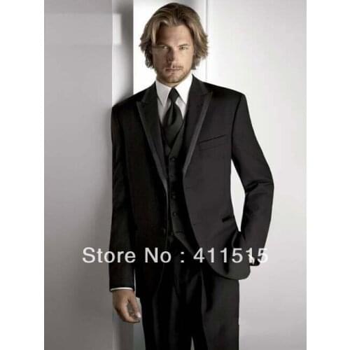 Custom cheap dress/ Peak Lapel 2 buttons Suits & Tuxedos groomsmen wedding groom wear Suits/evening party suits/free shipping