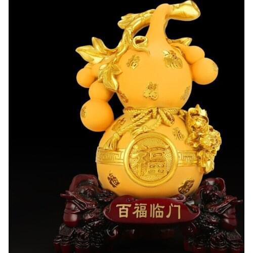 NEW STYLE RESIN GOURD DECORATIONS AUSPICIOUS GIFTS LIVING ROOM STUDY OFFICE DESKTOP DECORATIONS SHOP DECORATIONS WSHYUFEI
