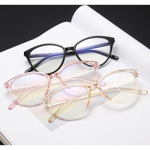 Seemfly Vintage Cat Eye Glasses Frame Women Eyeglasses Optical Clear Lens Anti Blue Light Glasses Eyewear Spectacle Frame