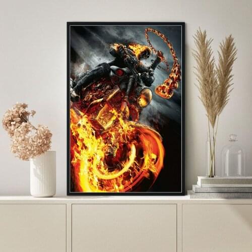 Ghost Rider Movie Poster Canvas Print Wall Painting Home Decoration ( No Frame )