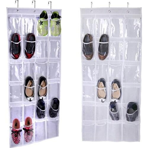 24Pockets Hanging Shoe Bag Organizer Holder Storage Room Door Back Storage Bag Shoes Rack Hanger Tidy Organizor Bags