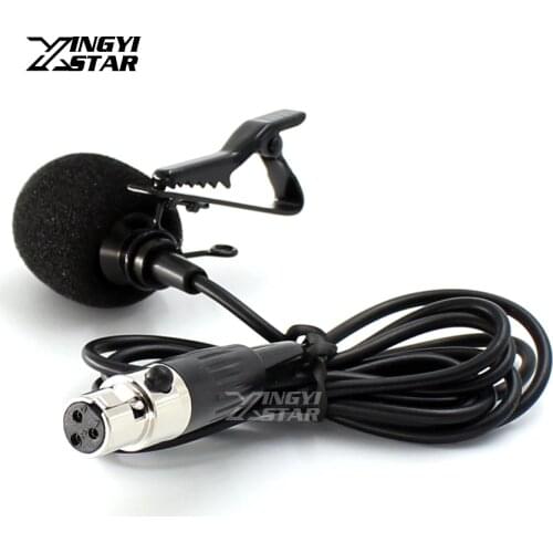Professional Microfone Lapela Mini XLR 3 Pin TA3F Tie Clip On Lavalier Microphone Lapel Mic For PC Wireless BodyPack Transmitter