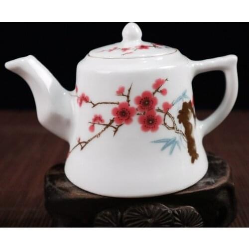 Early collection of old porcelain famille rose small teapot WinePot No.8