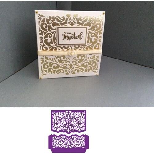 Split Invitation Card Metal Cutting Dies Stencils for DIY Scrapbooking Photo Album Decorative Embossing Crafts Supplier Die Cut