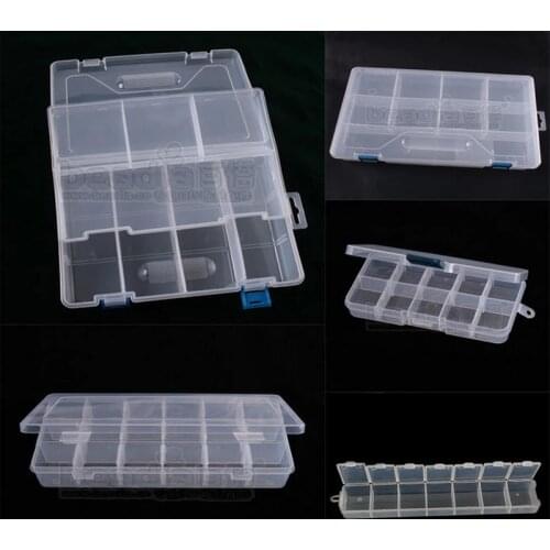 Top Quality Multi option Adjustable plastic Transparent Beads jewelry case organizer crafts Box Jewelry Ring Earrings Findings