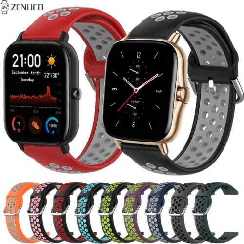 20mm Silicone Strap for Huami Amazfit GTS 2 2e/GTS 2 Mini/Bip Lite/Bip U/Pop Pro Replacement Watchband For Xiaomi Haylou LS02