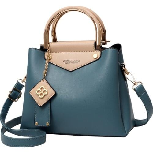 2021 Luxury Womens Shoulder Handbag PU Leather Quality Messenger Bag Casual Fashion Classic Crossbody Bag Simple Ladies Totes