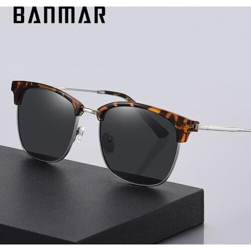 BANMAR Luxury Polarized Sunglasses Men 2021 Alloy Frame Men Sunglasses Mirror Eyewear Mens Sunglasses Glasses For Men