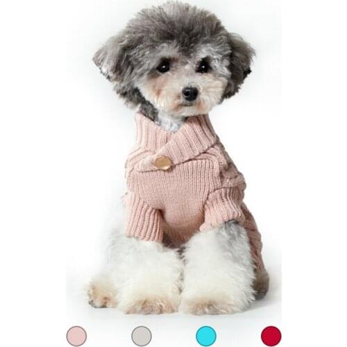 Teddy Knitted Cable Dog Sweater Dachshund Cat Pull Chien Teckel Clothes Winter Chihuahua Dachshund Small Large Dogs Cozy Warm