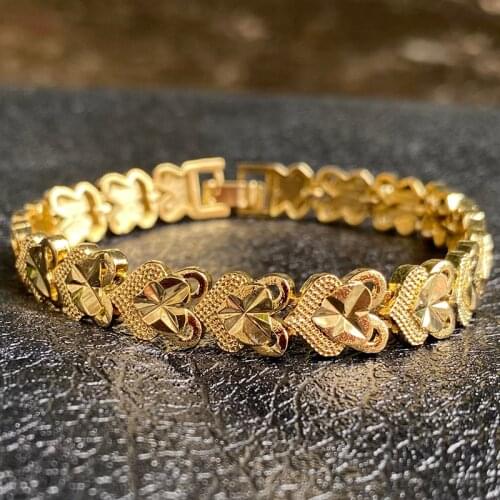 8mm Gold Vintage Bracelets For Men Women Dubai Copper Bangles Link Chain Bracelets Indian Hip Hop Punk Jewelry