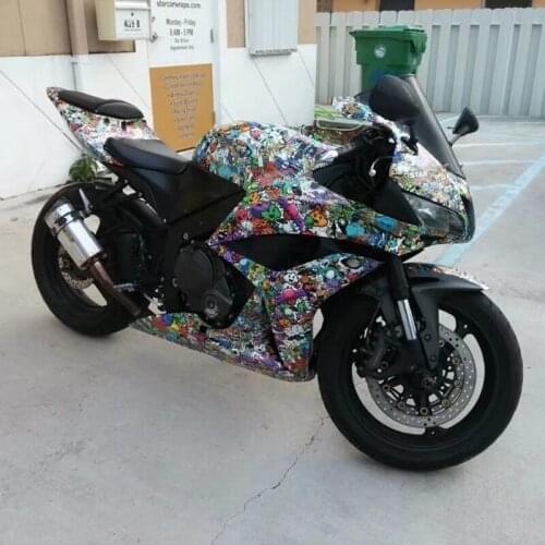 10/20/30/40/50x152cm Graffiti JDM Cartoon Sticker Bomb Vinyl Car Wrap Sheet DIY Motorbike Car Decals Stickers