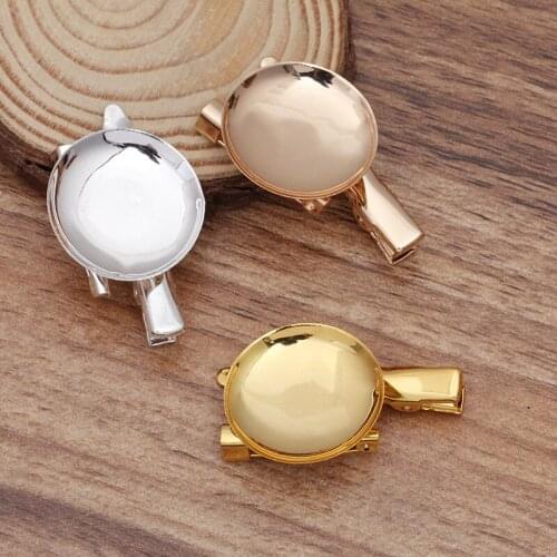 20 Pieces/Lot 25 mm Brooch Base Cabochon Settings Badges Brooches For women Both Hairpin And Brooch