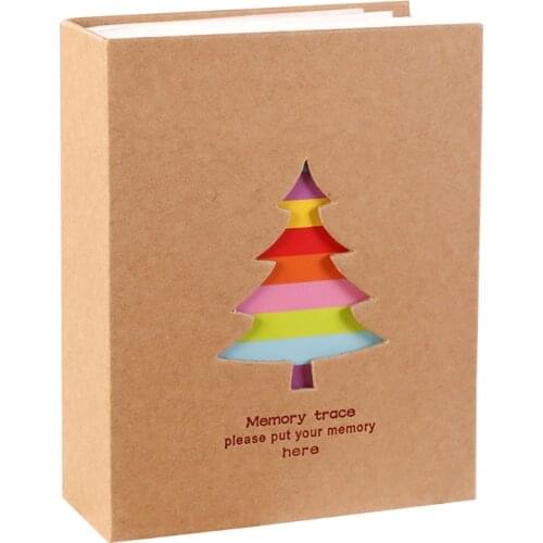 200 Pockets Kraft Paper Photo Album Display Photo Holds Picture Great Art Book for Postcards or Picture Storage