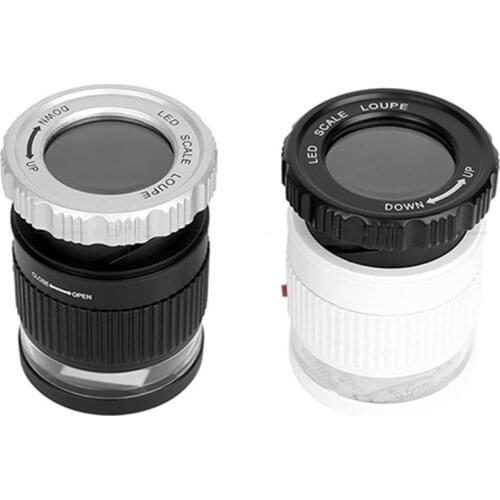 30 Magnification Cylindrical Scale Optical Glass Lens Focusing Magnifier