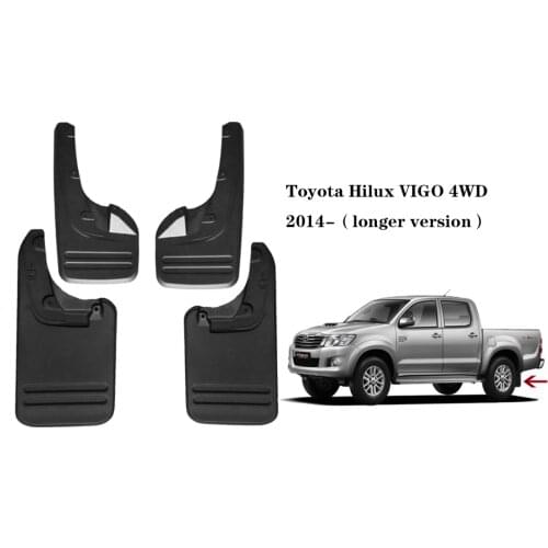 4pcs Car Mud Flaps Splash Guards For Toyota Hilux Vigo 4WD 2012 2013 2014 2015 Mudguards Mud Flaps Tire Fender Flares