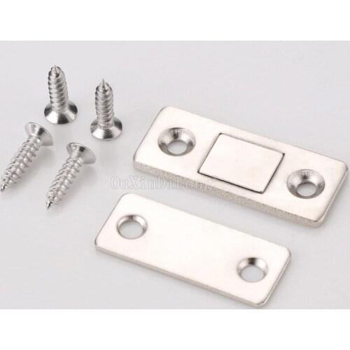 4PCS Strong Door Closer Magnetic Door Catch Latch Door Magnet for Furniture Cabinet Cupboard Hardware Ultra Thin JF1993