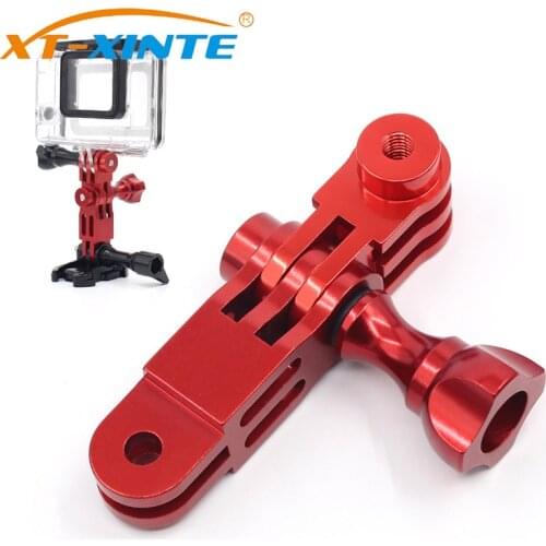 XT-XINTE Three-Way Pivot Arm Mount Adapter for GOPRO Hero 1 2 3 3+ 4 5 Session /Yi /SJcam /GitUp /AEE /Sony Camera CNC Aluminum