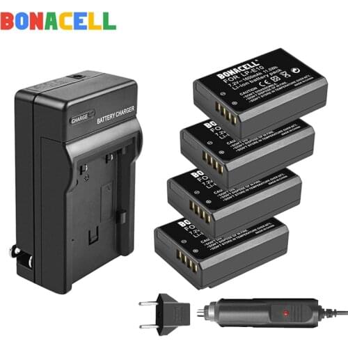 Bonacell LP-E10 LP E10 Battery + Charger for Canon Rebel T3 T5 T6 Kiss X50 Kiss X70 EOS 1100D EOS 1200D EOS 1300