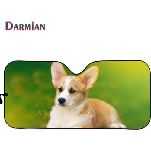Car Accessories Cute Animal Bomei Dog Fashion Design Car Front Windshield Sun Shade for Car UV Protect Foldable Sunshad Covers
