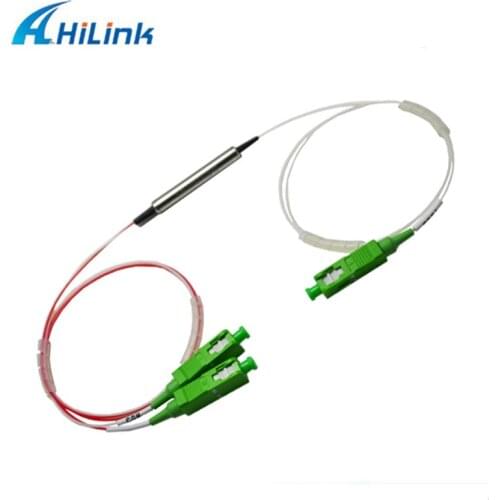 Free Shipping! Mini Steel Tube 0.9mm 1M Fiber Tx1550nm Rx1310nm/1490nm FWDM With SC/APC Connector