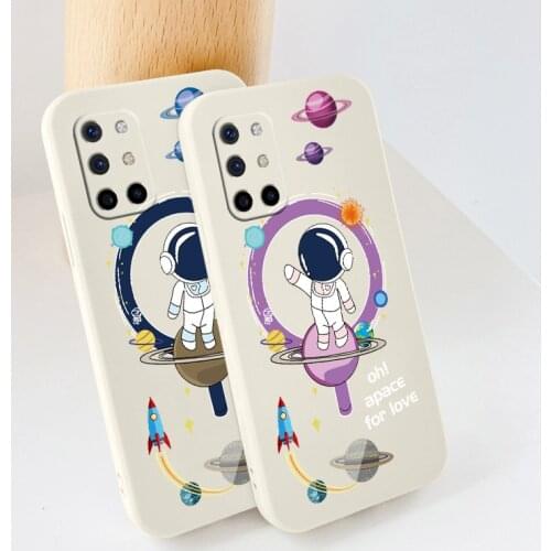 Wonder Astronaut Phone Case For Oneplus 8t 9 9pro 9r pro Liquid Silicone Cover