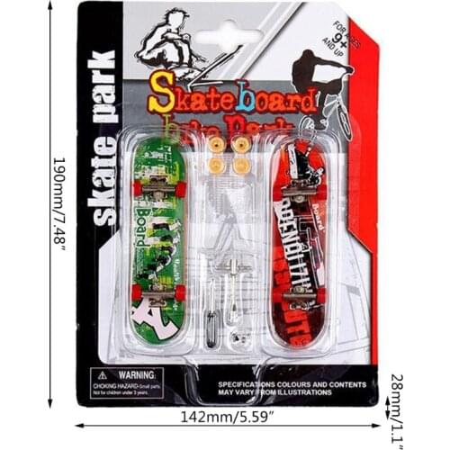 DIY Assembly Mini Finger Skateboard Deck Skate Park Board Boy Kid Children 54DF