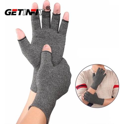 One Pair Compression Arthritis Gloves Wrist Support Cotton Joint Pain Relief Hand Brace Women Men Sport Therapy Wristband