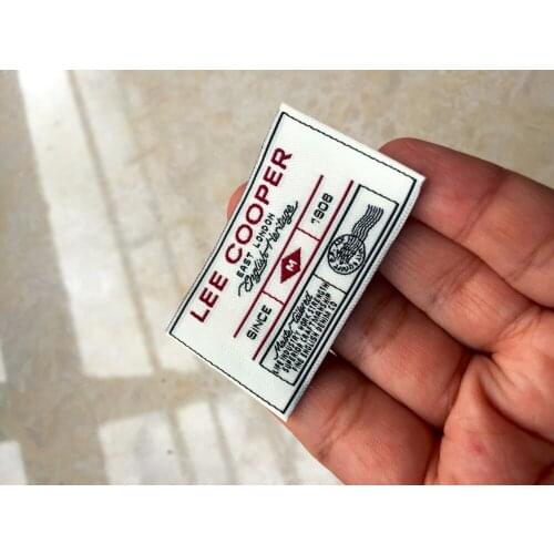 Custom cut folded clothing labels custom private brand woven labels and tags DSLBP03 (Please see instructions)