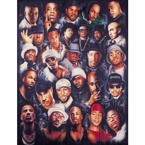 JMINE Div 5D Hip Hop music Singers Celebrity Full Diamond Painting cross stitch kits art Portrait 3D paint by diamonds