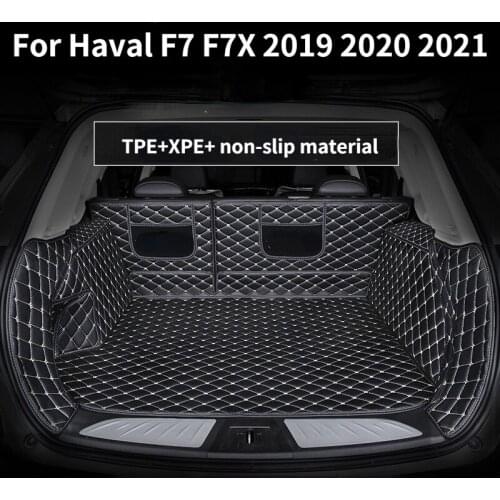 For Haval F7 F7X 2019 2020 2021 Car Accessories Trunk Protection Leather Mat Catpet Interior Cover Part Auto Styling Cargo Liner