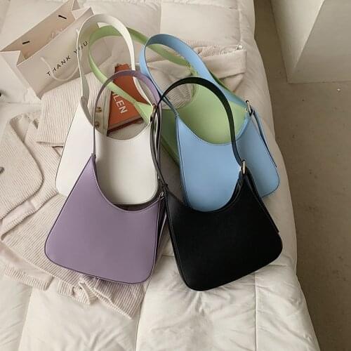 2021 summer fashion all-match handbag soft ladies PU leather square design small one-shoulder underarm bag