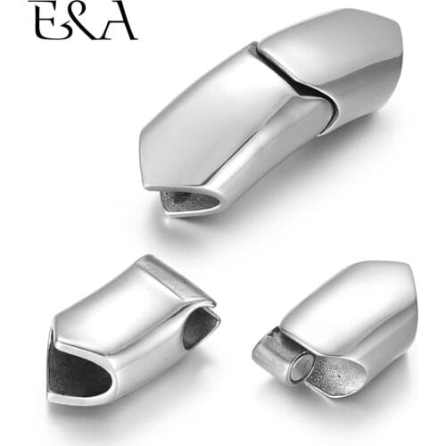 Stainless Steel Magnetic Clasp Hole 11*5mm Leather Cord Clasps Bracelet Magnet Buckle DIY Jewelry Making Parts Supplies