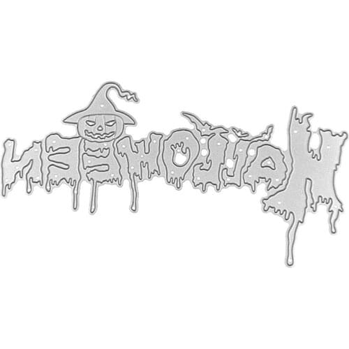 OOTDTY Halloween Metal Cutting Dies Stencil Scrapbooking DIY Album Stamp Paper Card Embossing Decor Craft