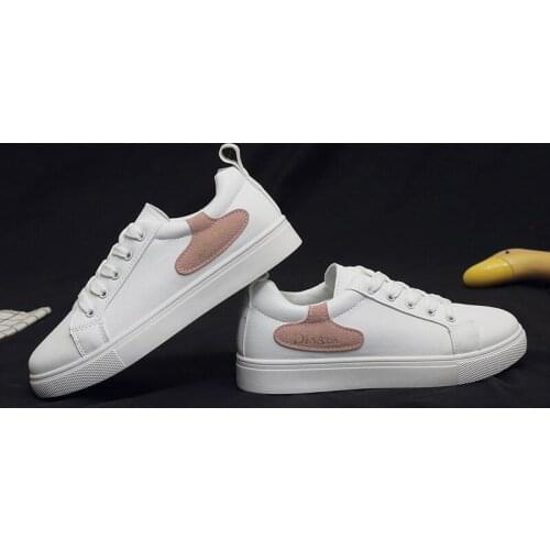 Spring Fashion White Walking Sneakers Shoes Womens Casual Shoes Flat Students Shoes Womens Lace-up Shoes Zapatos Mujer U13-62