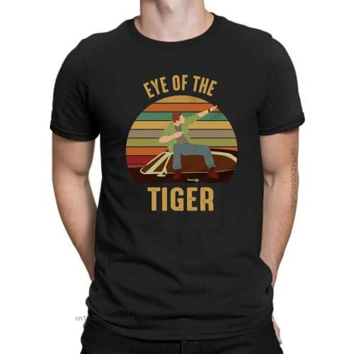 Eye Of The Tiger Dean Winchester Supernatural Vintage Mens T-Shirts Tees Male Ulzzang Hip Hop Top Brand Clothes Men T-Shirt