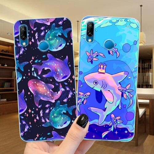 Cosmic Whale Shark Soft Phone Case For Capa Huawei Mate 20 P10 P20 P30 P40 Lite E Pro P30Lite P20Lite Fundas Etui Silicone Cover