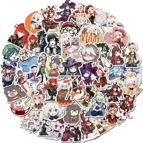 10/30/50pcs/pack Genshin Impact Hot Game Stickers For Skateboard Gift Box Bicycle Computer Notebook Car Decal Childrens Toys
