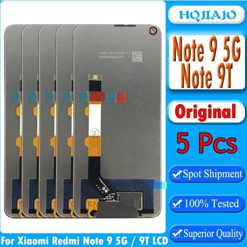 5pcs Original LCD For Xiaomi Redmi Note 9 5G LCD Display Touch Screen Digitizer Phone Parts For Note 9T LCD Screen Touch Parts