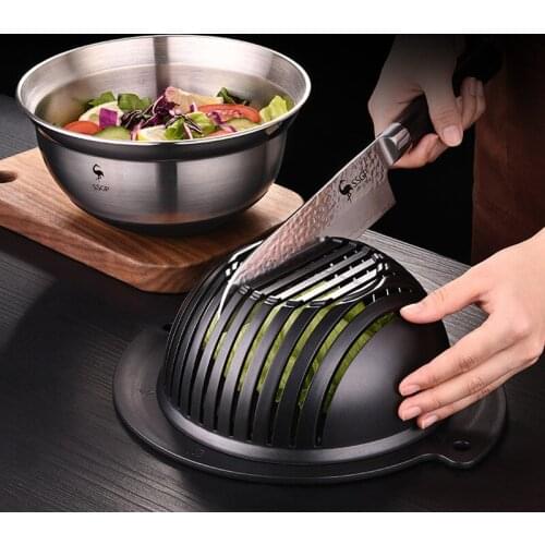 Salad servers Portable Multifunctional Kitchen Tools Stainless Steel Restaurant Clean Cheese Julienne Grater Basin Set Making