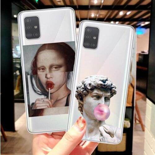 Adams erschaffung Alternative statue art Clear Soft Cases For Samsung Galaxy S20 S6 S7 Edge S8 S9 Plus S10 S20 Ultra Cover Coque