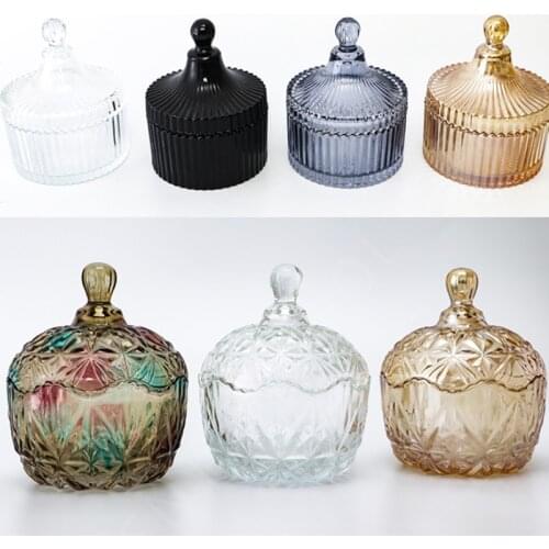 DIY candle aromatherapy glass empty jar candle holder decoration desktop storage jar crystal clear container variety of options