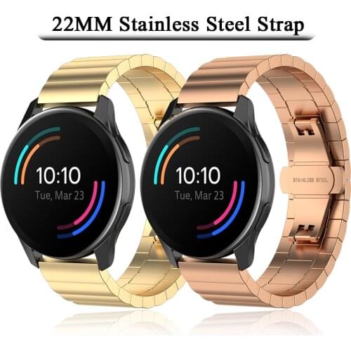 22mm Stainless Steel Band for Samsung Galaxy watch 3 45mm Gear S3 Classic/Frontier Bracelet Huawei GT2 Pro/GT2 46mm/GT2E strap