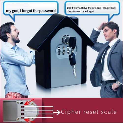 Key safe password and key lock home family outdoor security key storage box wall-mounted password lock box