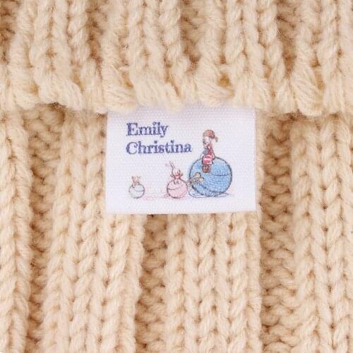 Fold Cotton Fabric Sewing Labels, Gift For Knitters, Mothers Day Gift, Handmade Gift, Personalized Brand, Fold tag (MD2101)